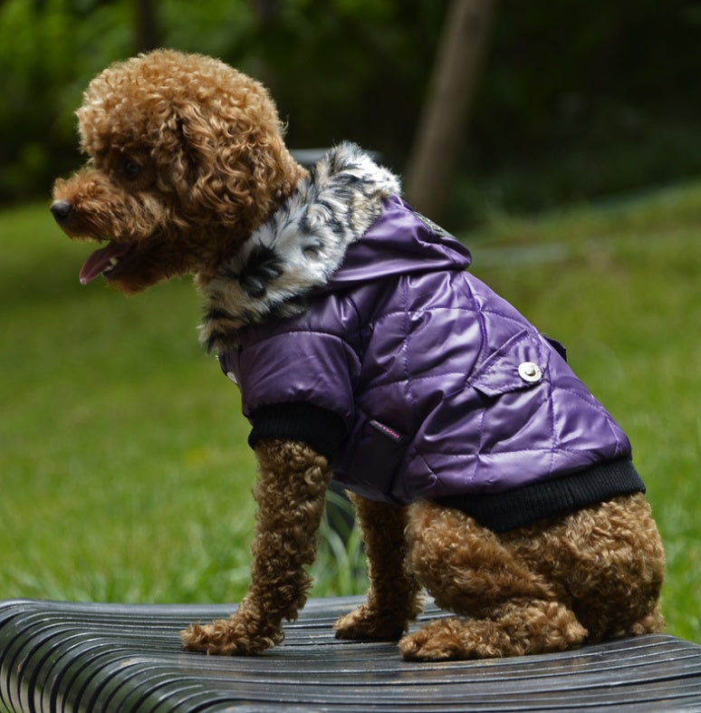 Cross-border pet supplies pet clothes dog clothes autumn and winter fur collar coat pet dog clothing - 𝓢𝓱𝓸𝓹𝓵𝓮𝓬𝔂