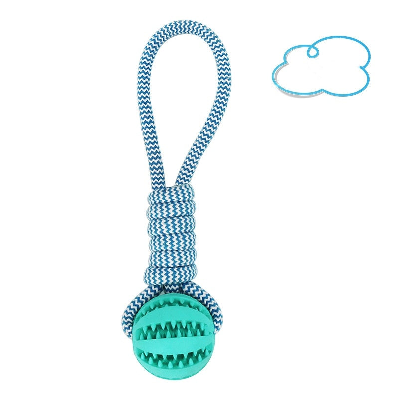 Dog Toys Balls Interactive Treat Rope Rubber Leaking Balls For Small Medium Dogs Chewing Bite Resistant Pet Tooth Cleaning - 𝓢𝓱𝓸𝓹𝓵𝓮𝓬𝔂