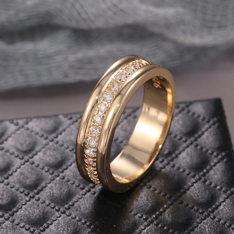 European And American Style Simple Golden Ring Jewellery, Copper Plated Fashion Ring - 𝓢𝓱𝓸𝓹𝓵𝓮𝓬𝔂