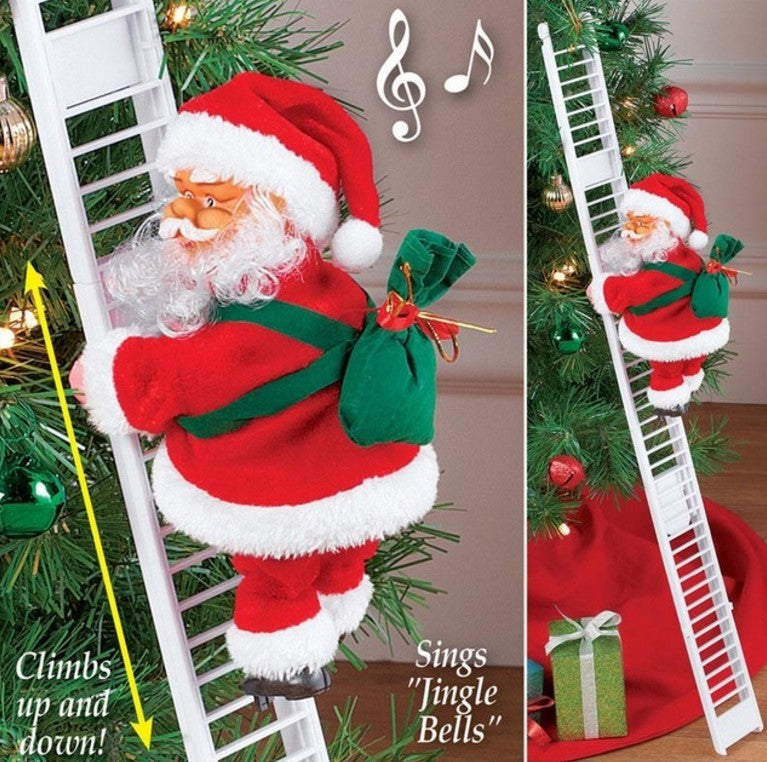 Climbing Ladder Electric Santa Claus Climbing Red Ladder Doll Toy - 𝓢𝓱𝓸𝓹𝓵𝓮𝓬𝔂