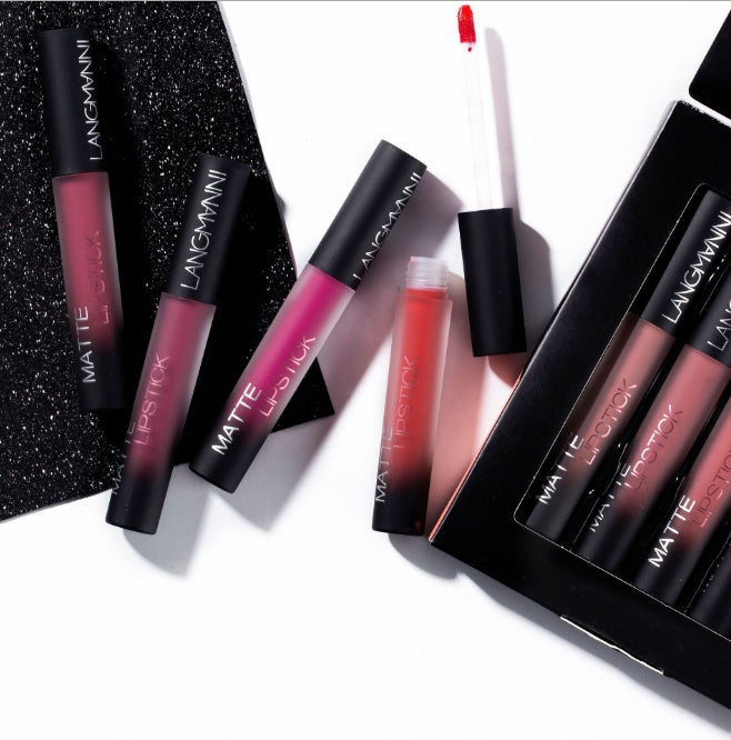 Matte Lipstick Waterproof Long-lasting Velvet Lipstick Set - 𝓢𝓱𝓸𝓹𝓵𝓮𝓬𝔂
