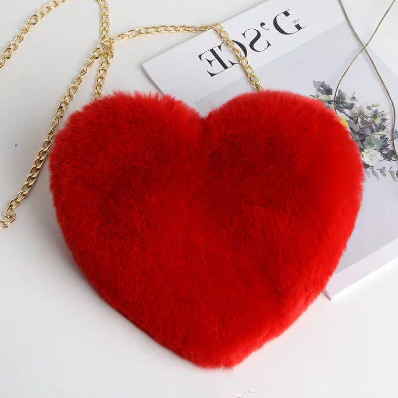 Love Bags For Women Plush Chain Shoulder Bags Valentine's Day Party Bag - 𝓢𝓱𝓸𝓹𝓵𝓮𝓬𝔂