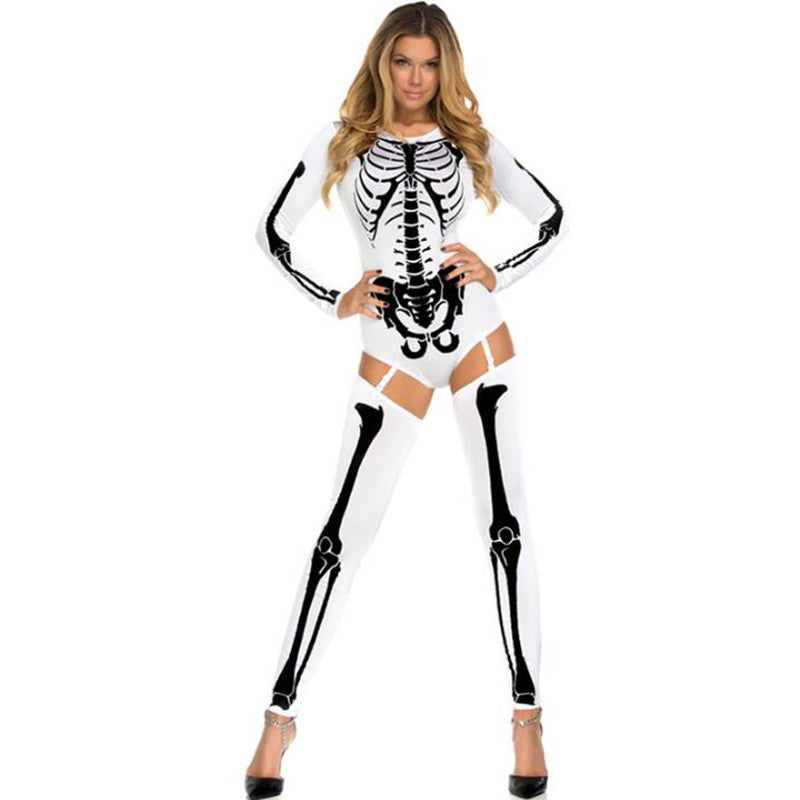Halloween Cosplay Costume Skull Zombie Uniform - 𝓢𝓱𝓸𝓹𝓵𝓮𝓬𝔂