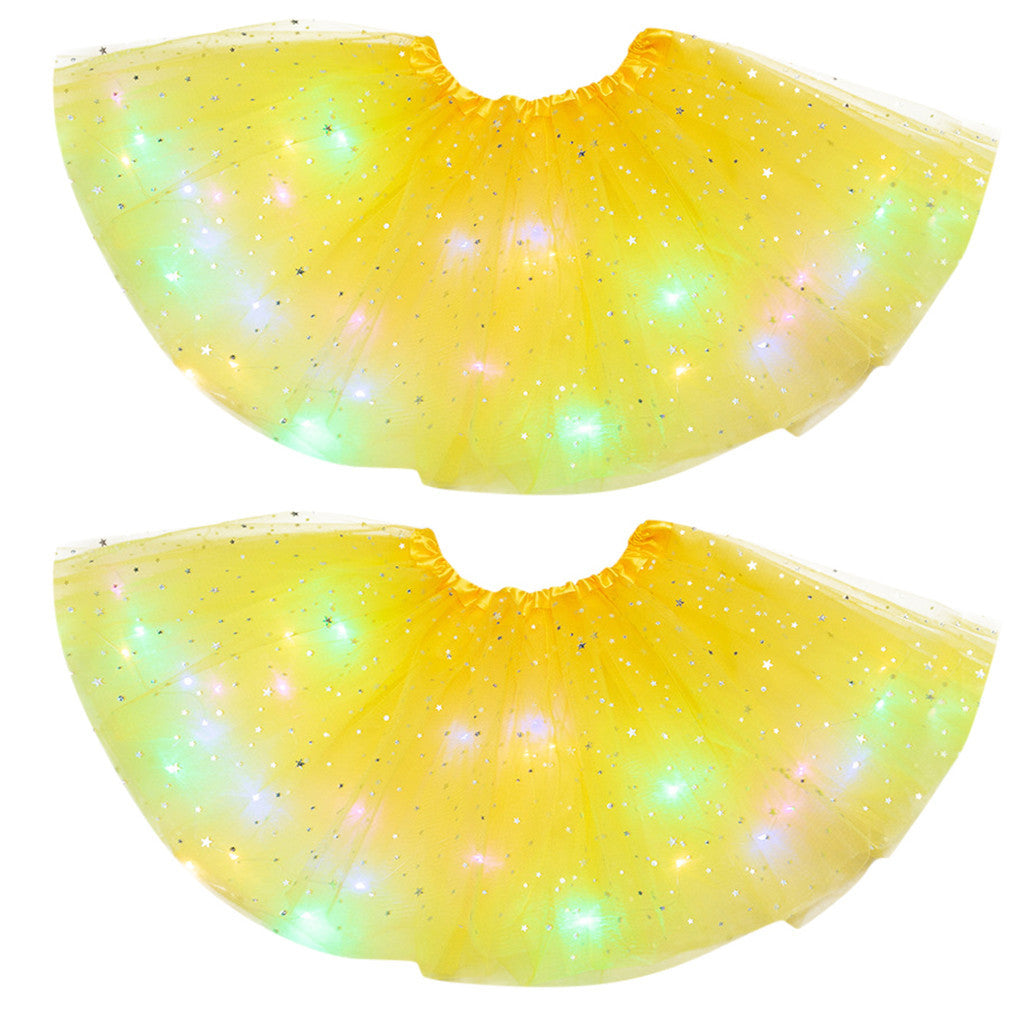 Magical & Luminous  LED Princess Halloween Tutu Skirt Sequins Shiny Skirt - 𝓢𝓱𝓸𝓹𝓵𝓮𝓬𝔂