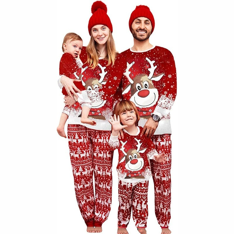 Parent-Child Two-piece Suit Elk Printing Pajamas Suit Homewear - 𝓢𝓱𝓸𝓹𝓵𝓮𝓬𝔂