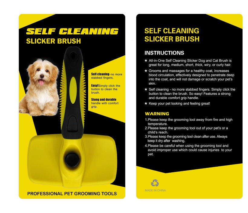 Pet Self Cleaning Slicker Brush - 𝓢𝓱𝓸𝓹𝓵𝓮𝓬𝔂