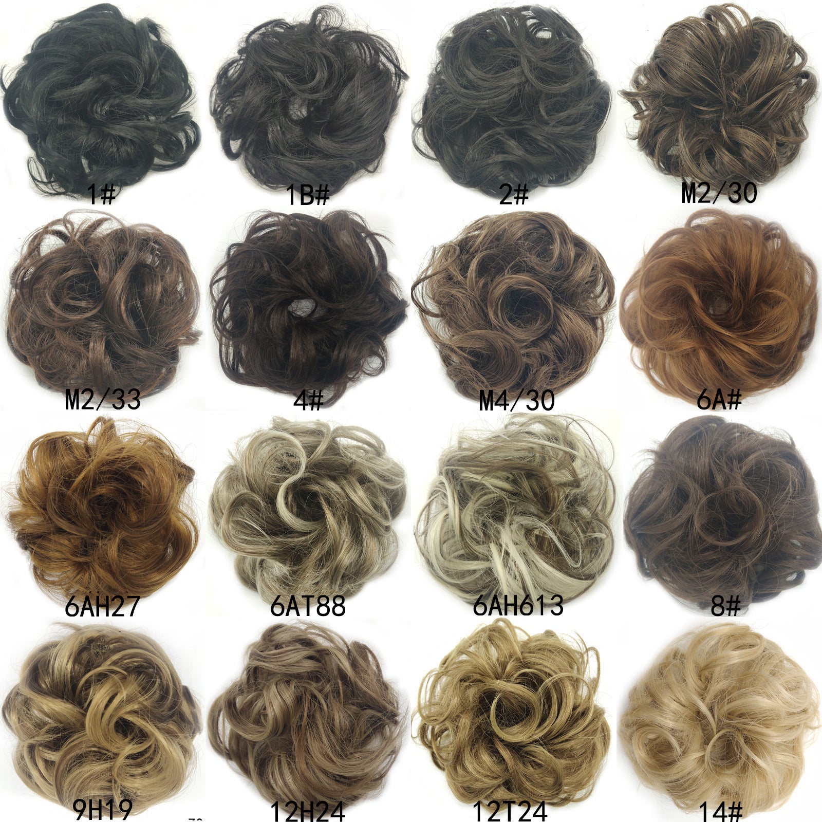 New Trendy Design Women Wavy Curly Messy Hair Bun Synthetic - 𝓢𝓱𝓸𝓹𝓵𝓮𝓬𝔂