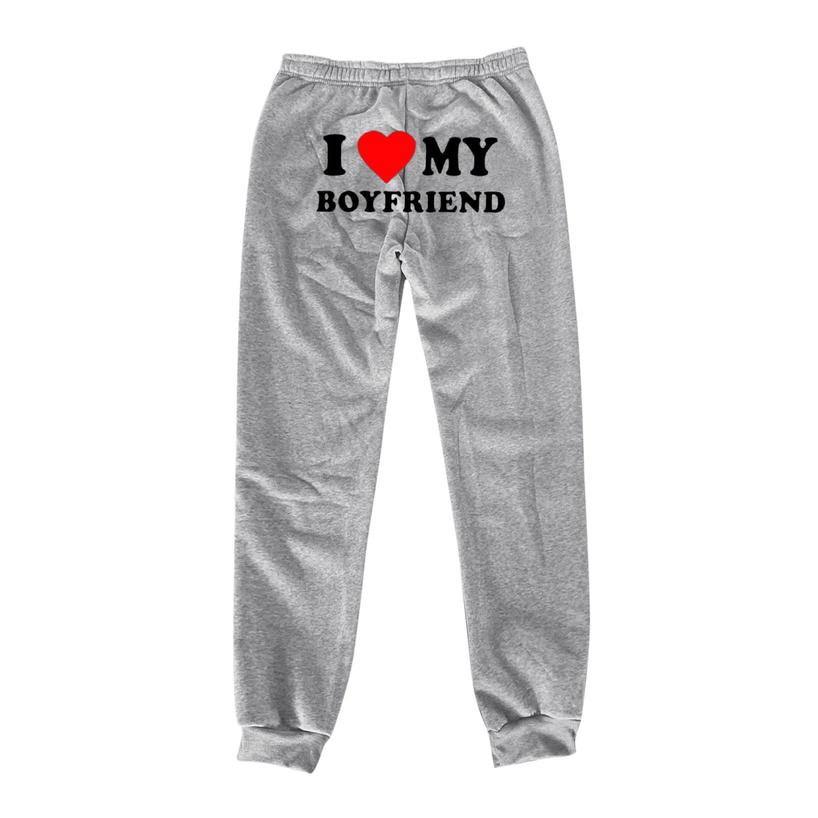 I Love MY BOYFRIEND Printed Trousers Casual Sweatpants Men And Women Sports Pants - 𝓢𝓱𝓸𝓹𝓵𝓮𝓬𝔂