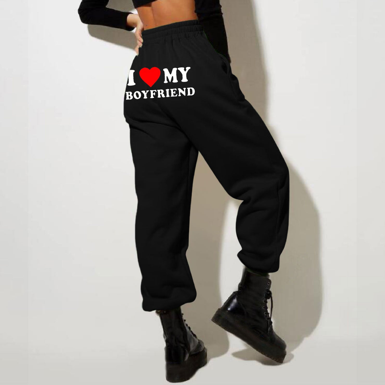 I Love MY BOYFRIEND Printed Trousers Casual Sweatpants Men And Women Sports Pants - 𝓢𝓱𝓸𝓹𝓵𝓮𝓬𝔂