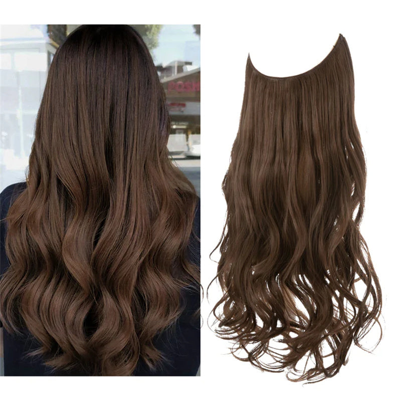 Wig Female Extension Chemical Fiber Long Curly Hair Matte High-temperature Fiber Fishing Thread Wig Set - 𝓢𝓱𝓸𝓹𝓵𝓮𝓬𝔂