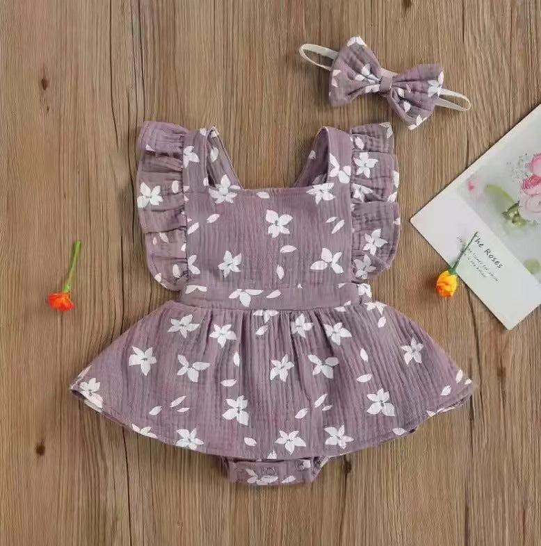 Baby Harness Print Dress Crawling Clothes - 𝓢𝓱𝓸𝓹𝓵𝓮𝓬𝔂