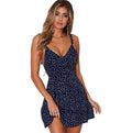 Polka-dot Strappy Dress Women Summer Fashion Beach Sundress - 𝓢𝓱𝓸𝓹𝓵𝓮𝓬𝔂