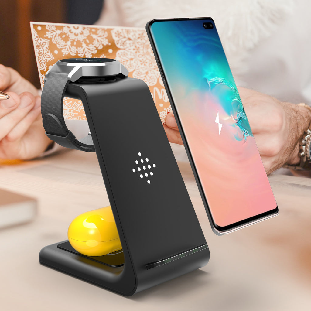 3 In 1 Fast Charging Station Wireless Charger Stand Wireless Quick Charge Dock For Phone Holder - 𝓢𝓱𝓸𝓹𝓵𝓮𝓬𝔂
