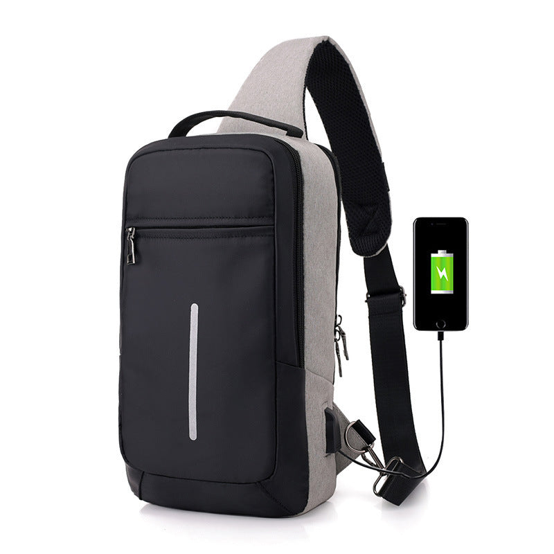 Anti-theft USB charging chest bag with you - 𝓢𝓱𝓸𝓹𝓵𝓮𝓬𝔂