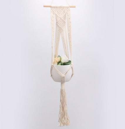 4 Pack - Macrame Plant Hangers & Shelf - 𝓢𝓱𝓸𝓹𝓵𝓮𝓬𝔂