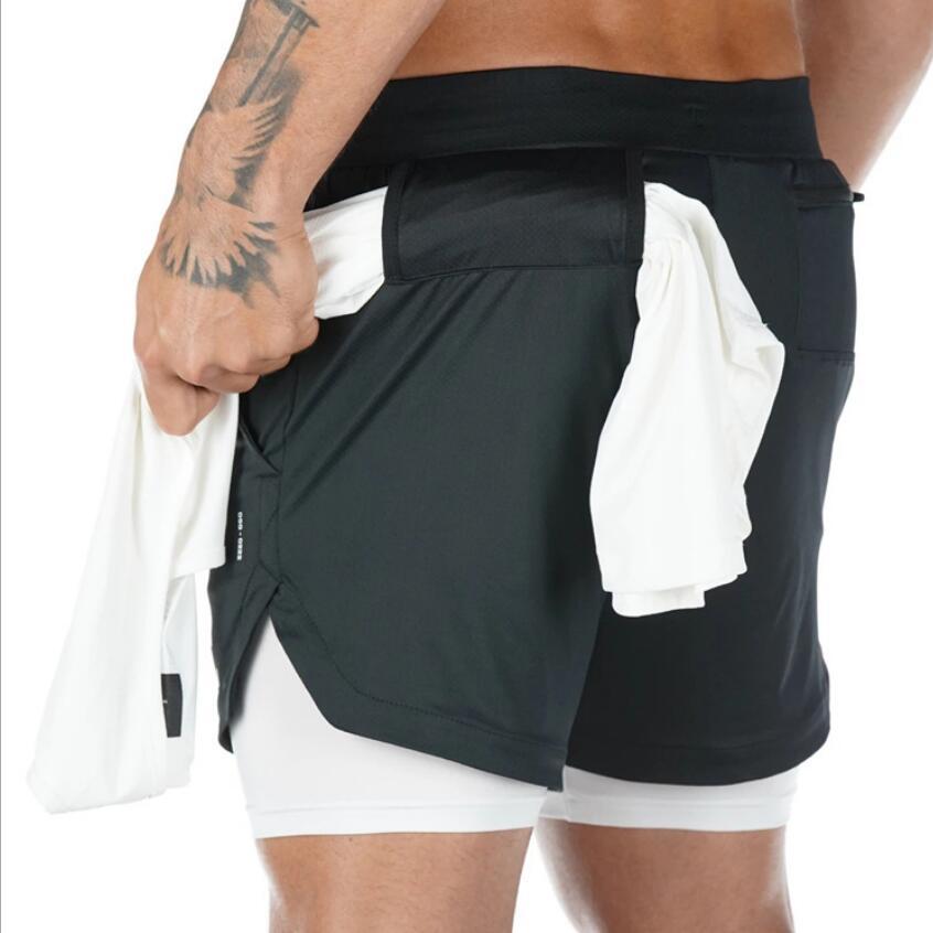 Summer Running Shorts Men 2 in 1 Sports  Shorts - 𝓢𝓱𝓸𝓹𝓵𝓮𝓬𝔂