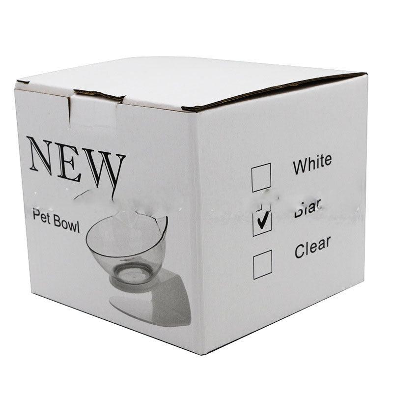 Non Slip Double Cat Bowl With Raised Stand Pet Food Cat Feeder Protect Cervical Vertebra Dog Bowl Transparent Pet Products - 𝓢𝓱𝓸𝓹𝓵𝓮𝓬𝔂