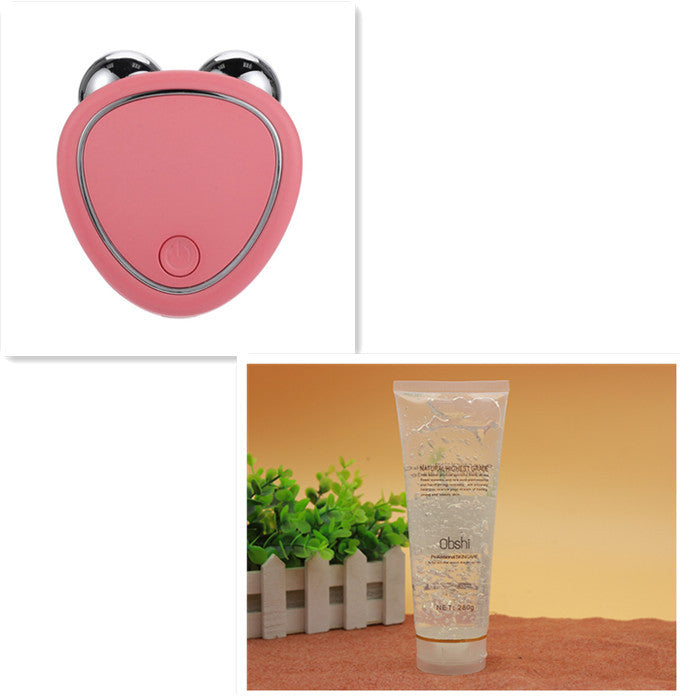 Portable Facial Micro-current Beauty Instrument For Lifting Thinning And Reducing Edema With Double Roller Massager - 𝓢𝓱𝓸𝓹𝓵𝓮𝓬𝔂