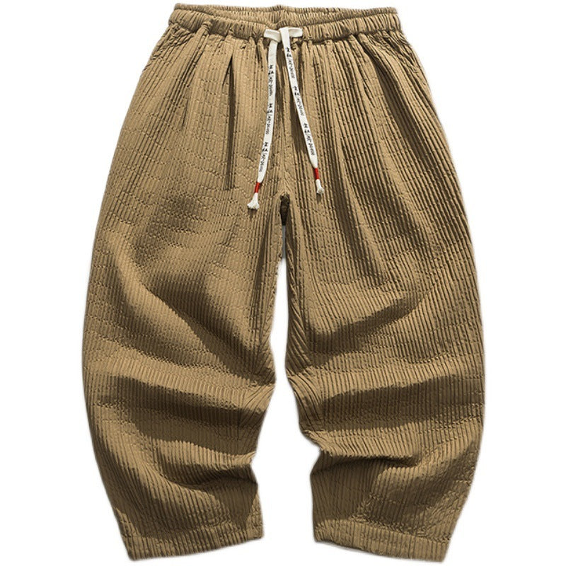 Men's Casual Pants Loose Solid Color Overalls Straight-leg Trousers - 𝓢𝓱𝓸𝓹𝓵𝓮𝓬𝔂