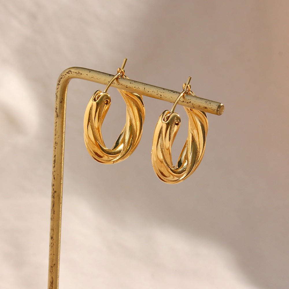 Denisse Twisted Hoop Earrings - 𝓢𝓱𝓸𝓹𝓵𝓮𝓬𝔂