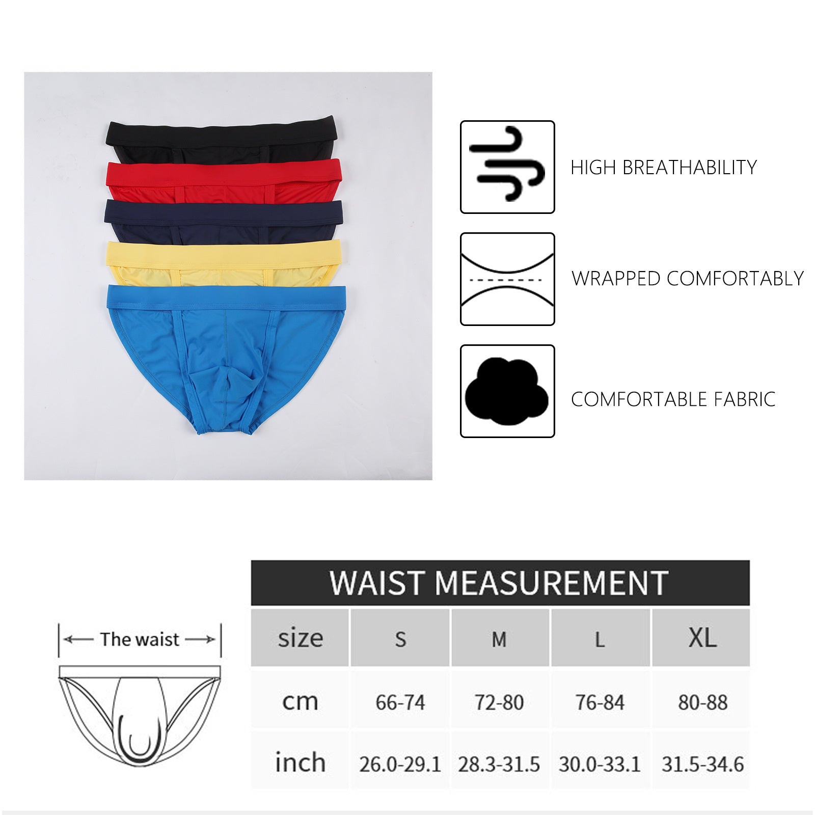 Low Waist Sexy Ice Silk Solid Color Underwear Men - 𝓢𝓱𝓸𝓹𝓵𝓮𝓬𝔂