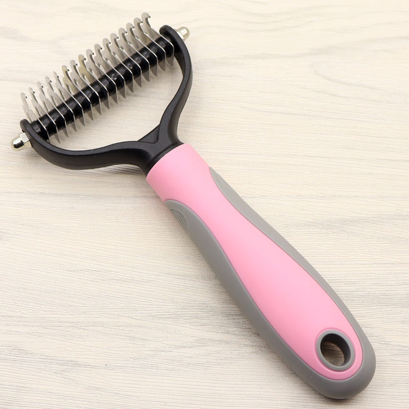 Pet Long-haired Dogknot Comb Double-sided Blade Dog - 𝓢𝓱𝓸𝓹𝓵𝓮𝓬𝔂