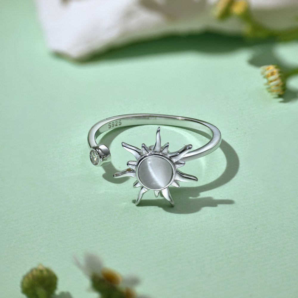S925 Sterling Silver Ring Female Adjustable Opening Ring - 𝓢𝓱𝓸𝓹𝓵𝓮𝓬𝔂