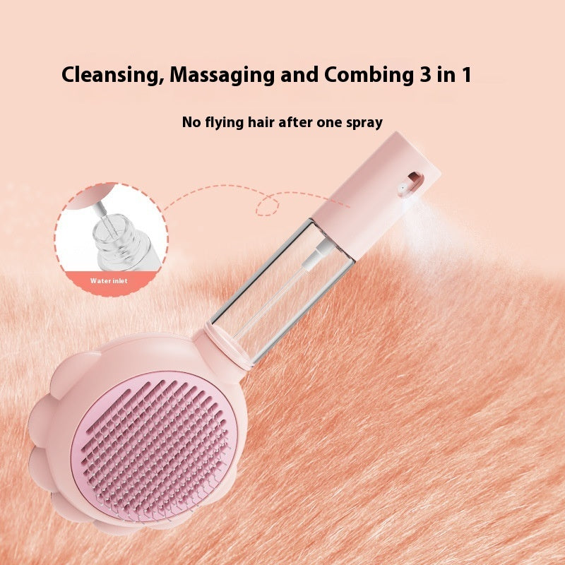 2 In 1 Self Cleaning Dog Brush Comb With Spray Pets Grooming Hair Remover Combs Brush Floating Hair Pet Grooming Brush Pet Products - 𝓢𝓱𝓸𝓹𝓵𝓮𝓬𝔂