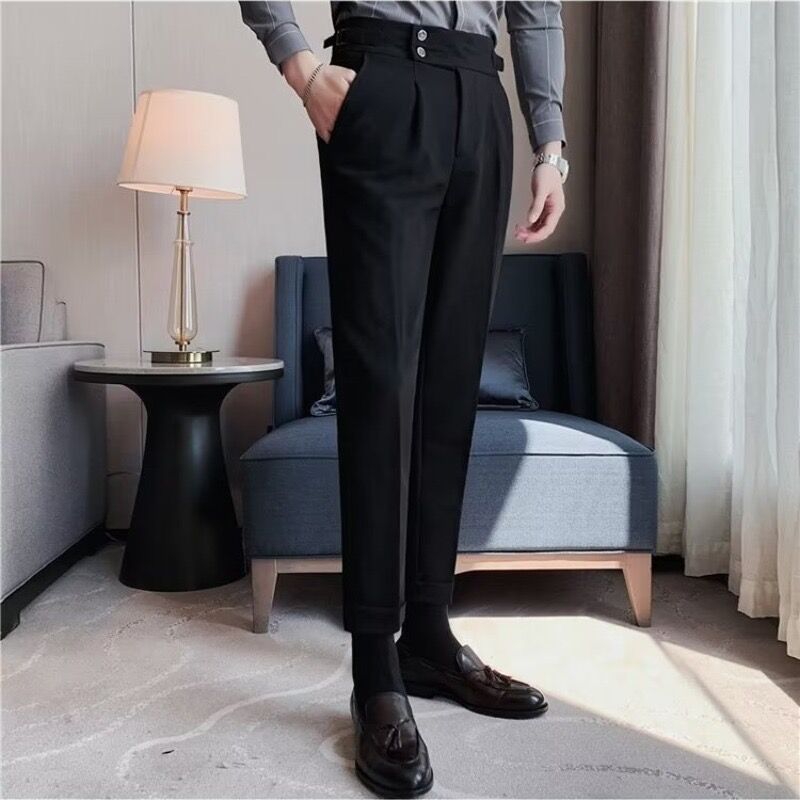 British Style Business Formal Wear Suit Pants Men - 𝓢𝓱𝓸𝓹𝓵𝓮𝓬𝔂