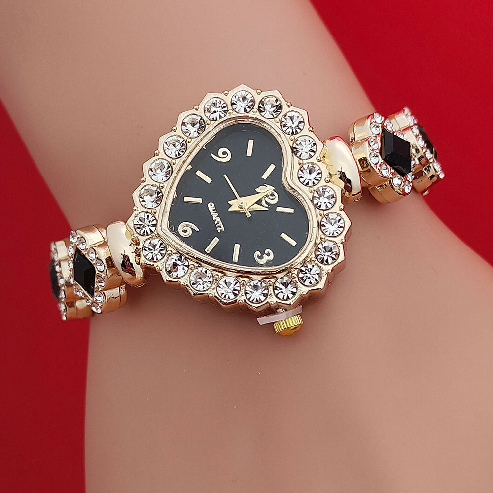 Fashion Love Shape Bracelet Watch Set Diamond Colored Heart Quartz Watch Women's Fashion Jewelry Set Valentine's Day Gift - 𝓢𝓱𝓸𝓹𝓵𝓮𝓬𝔂
