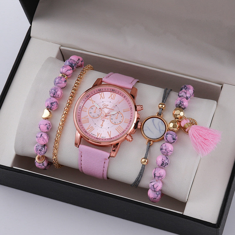 Ladies Graduated Belt Watch Jewelry Set - 𝓢𝓱𝓸𝓹𝓵𝓮𝓬𝔂