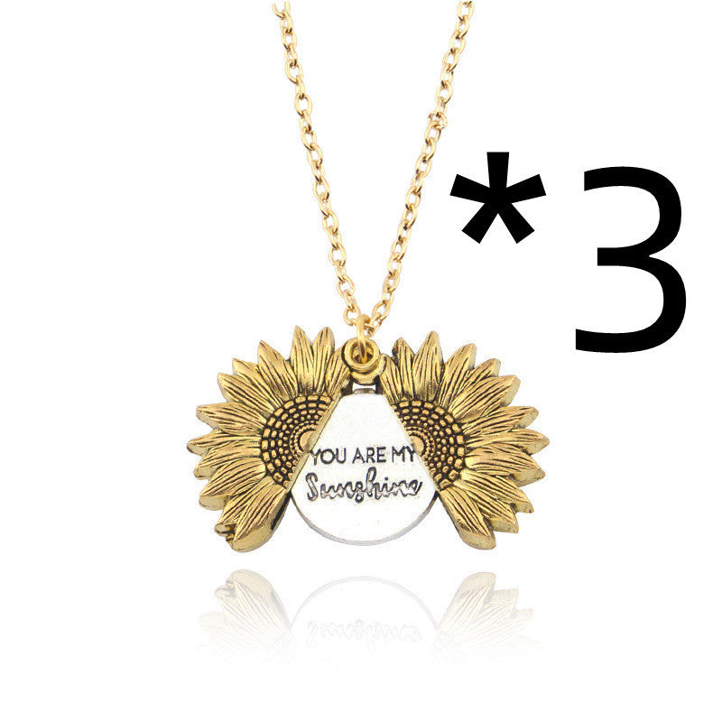 You Are My Sunshine Sunflower Necklace Women Men - 𝓢𝓱𝓸𝓹𝓵𝓮𝓬𝔂