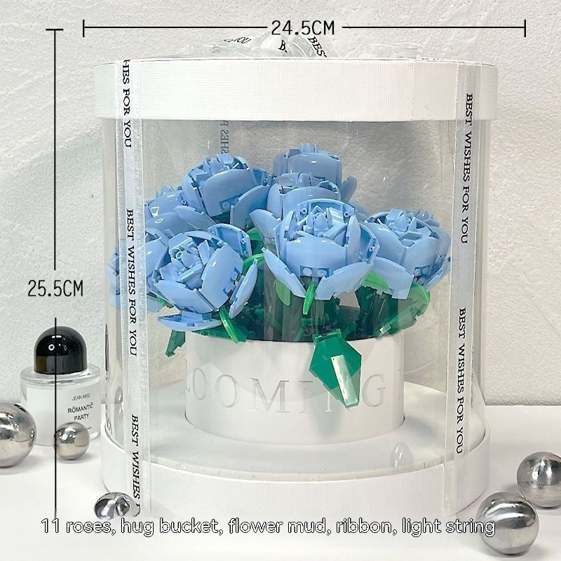 Building Blocks Rose Bouquet Flower Pot - 𝓢𝓱𝓸𝓹𝓵𝓮𝓬𝔂