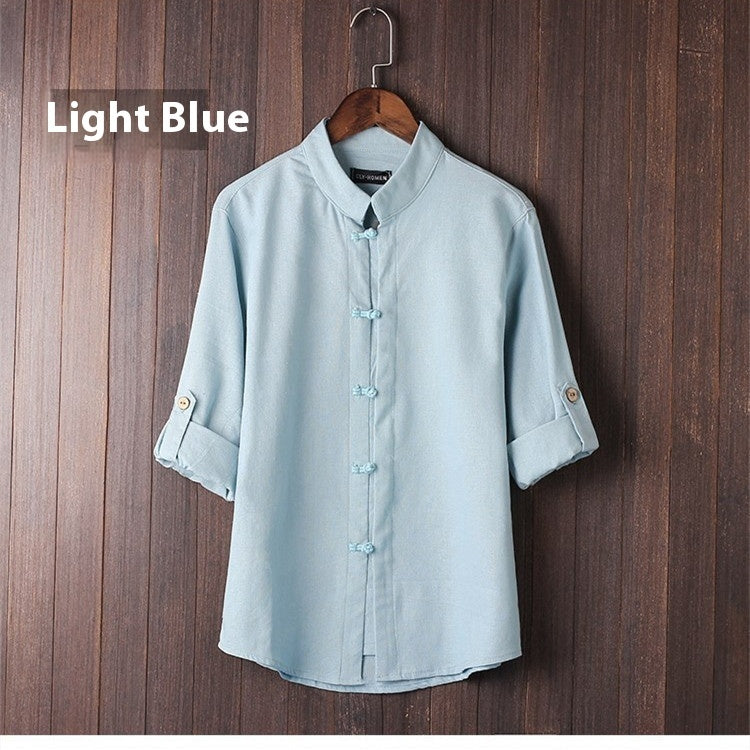 Men's Linen Vintage Plus Size Shirt - 𝓢𝓱𝓸𝓹𝓵𝓮𝓬𝔂