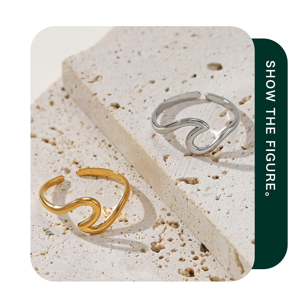 A Niche Design 304 Stainless Steel Hydraulic Ring For Women