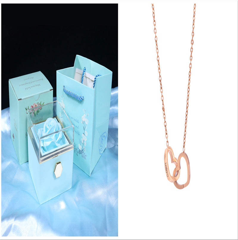 Rotating Soap Flower Rose Gift Box Creative Rotating Rose Jewelry Packaging Box Valentine's Day Gift For Women - 𝓢𝓱𝓸𝓹𝓵𝓮𝓬𝔂