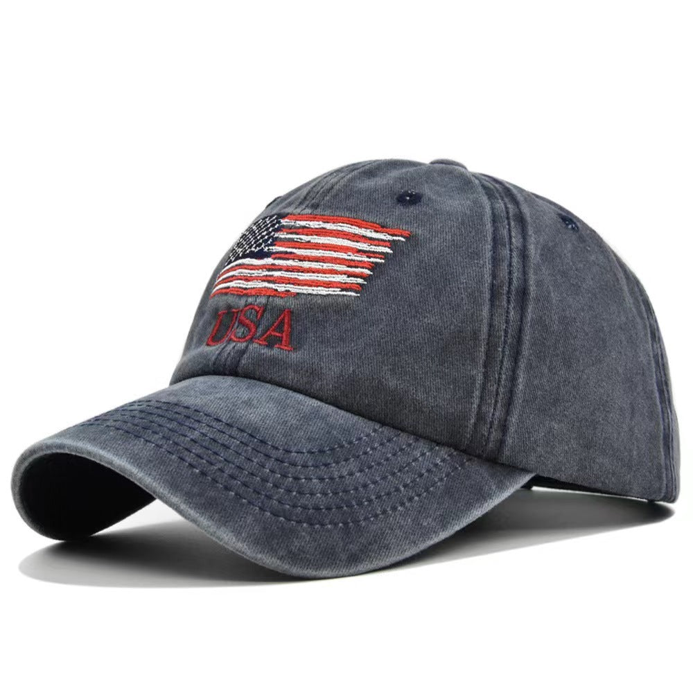 Washed Distressed Letters Baseball Peaked Cap - 𝓢𝓱𝓸𝓹𝓵𝓮𝓬𝔂