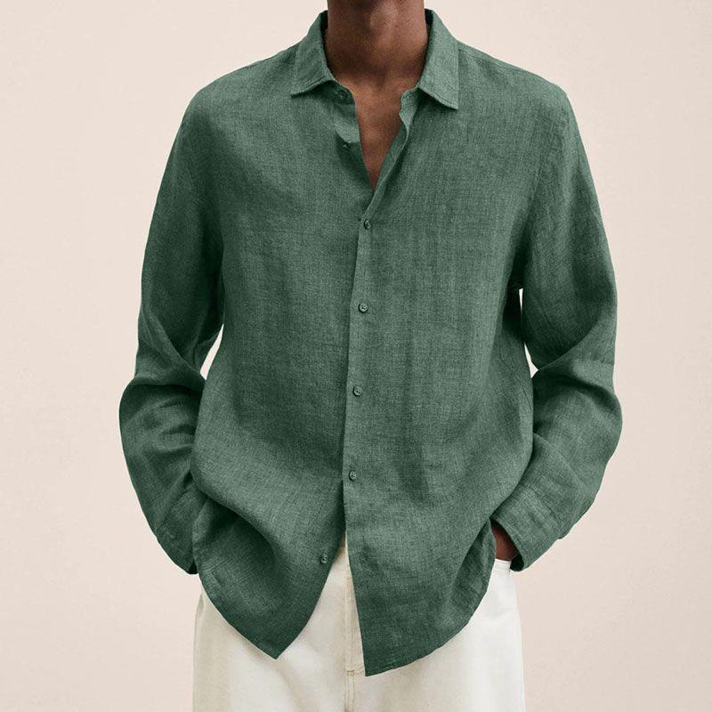 Long Sleeve Lapel Shirt Men's Loose Button Cardigan Sshirt Top Mens Clothing - 𝓢𝓱𝓸𝓹𝓵𝓮𝓬𝔂