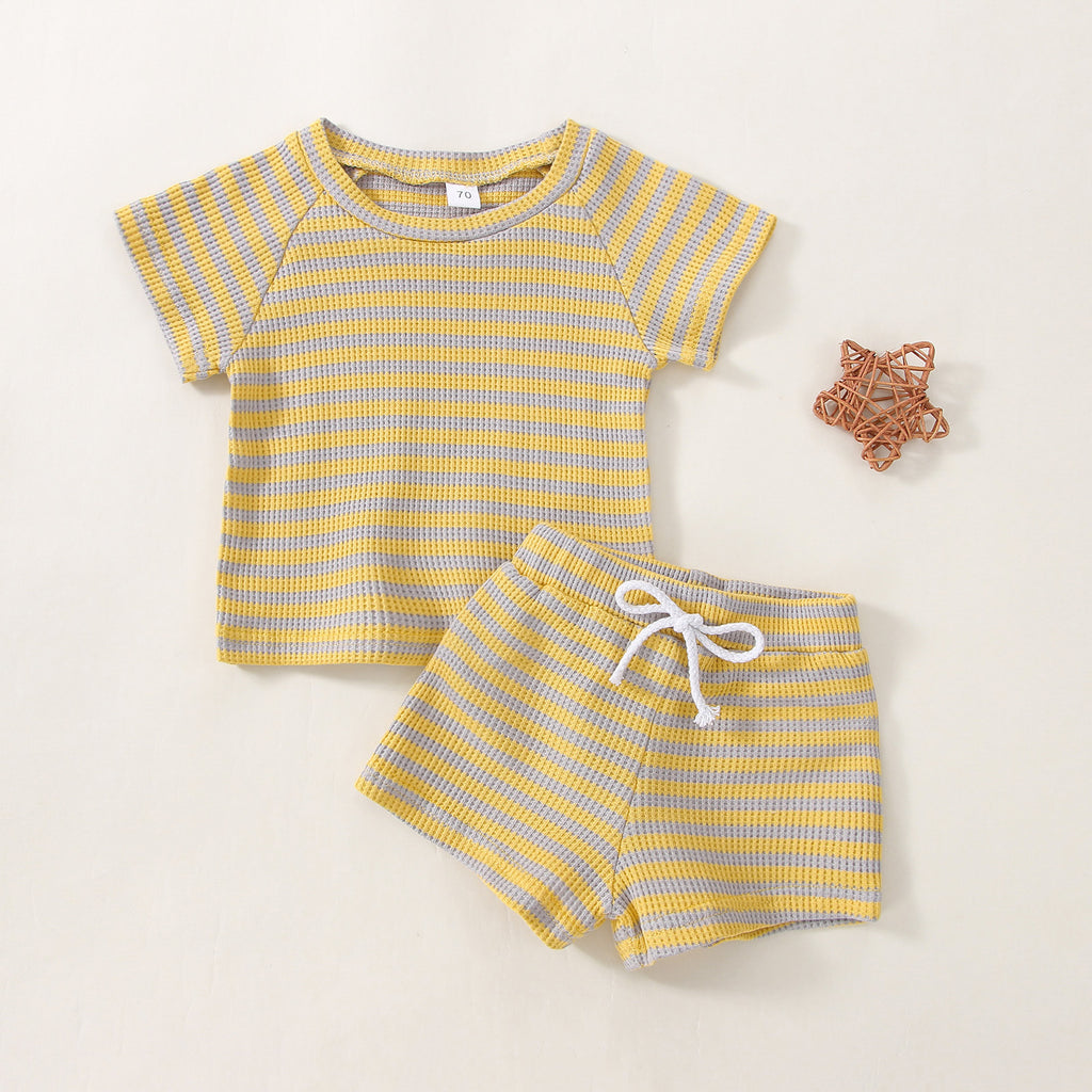 Children's Waffle Stripe Short Sleeve - 𝓢𝓱𝓸𝓹𝓵𝓮𝓬𝔂