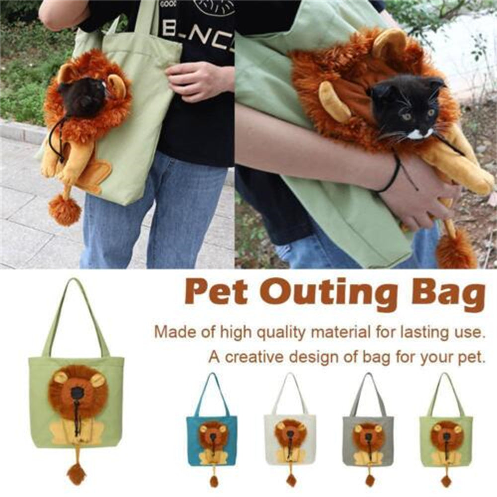Soft Pet Carriers Lion Design Portable Breathable Bag Cat Dog Carrier Bags Outgoing Travel Pets Handbag With Safety Zippers - 𝓢𝓱𝓸𝓹𝓵𝓮𝓬𝔂