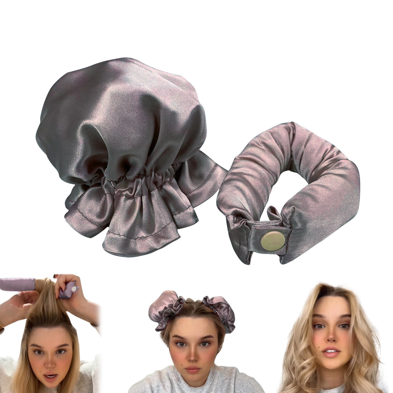 New Heatless Curl Stick With Cloth Cover Cute Ball Head Hair Curler Headband Hair Rollers Wave Form Curling Rod Hair Style Tools Gadgets - 𝓢𝓱𝓸𝓹𝓵𝓮𝓬𝔂