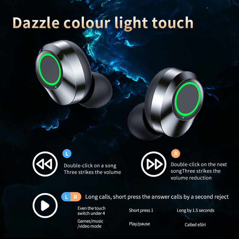 YD03 Wireless Bluetooth-compatible Headset TWS Large Screen Smart Digital Display In Ear Breathing Light - 𝓢𝓱𝓸𝓹𝓵𝓮𝓬𝔂