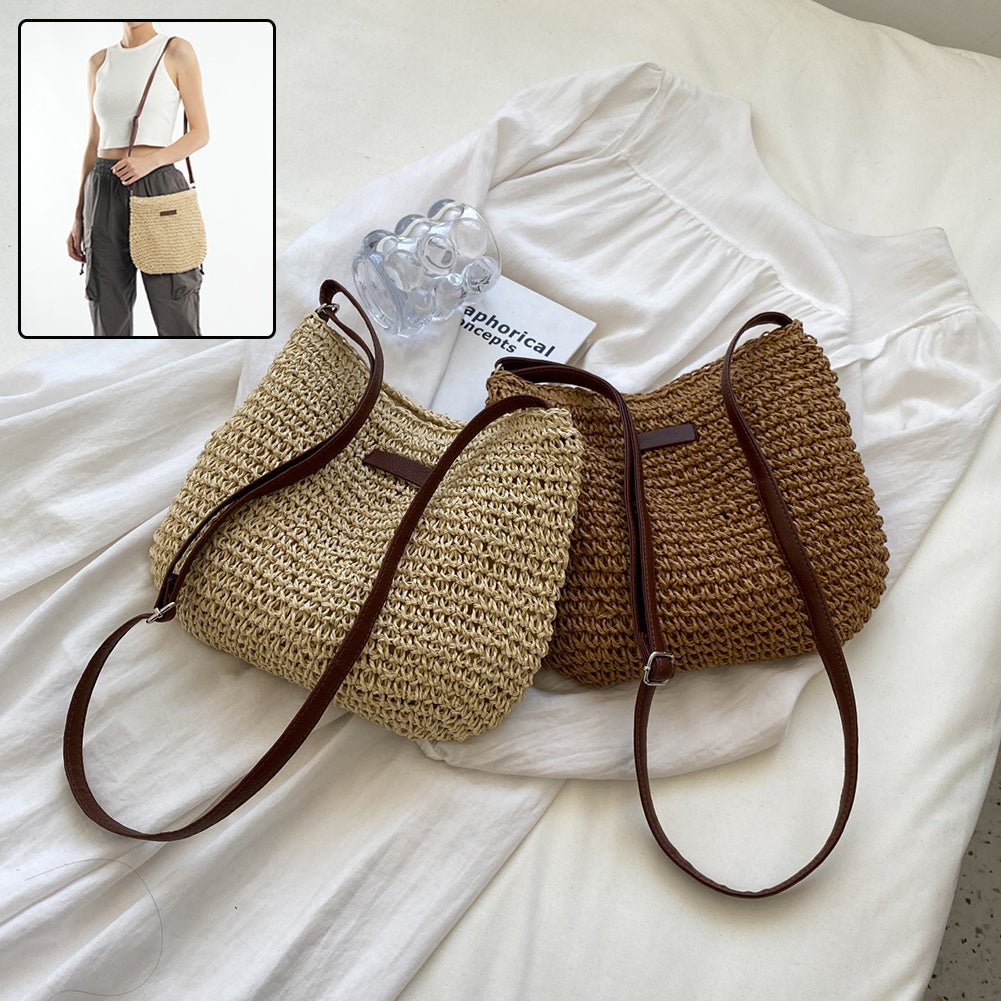 Niche Design Vacation Straw Tote Bag - 𝓢𝓱𝓸𝓹𝓵𝓮𝓬𝔂
