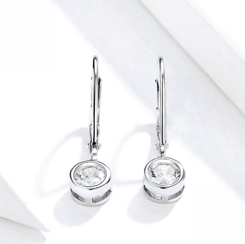 Women's Sterling Silver Zircon Earrings - 𝓢𝓱𝓸𝓹𝓵𝓮𝓬𝔂