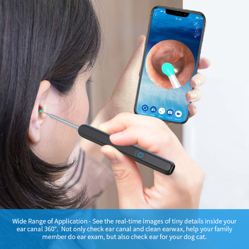 NE3 Ear Cleaner Otoscope Ear Wax Removal Tool With Camera LED Light Wireless Ear Endoscope Ear Cleaning Kit For I-phone - 𝓢𝓱𝓸𝓹𝓵𝓮𝓬𝔂
