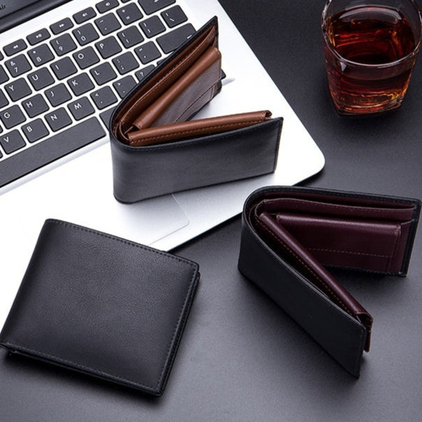 Men's Short Wallet Genuine Leather Trifold Wallet - 𝓢𝓱𝓸𝓹𝓵𝓮𝓬𝔂