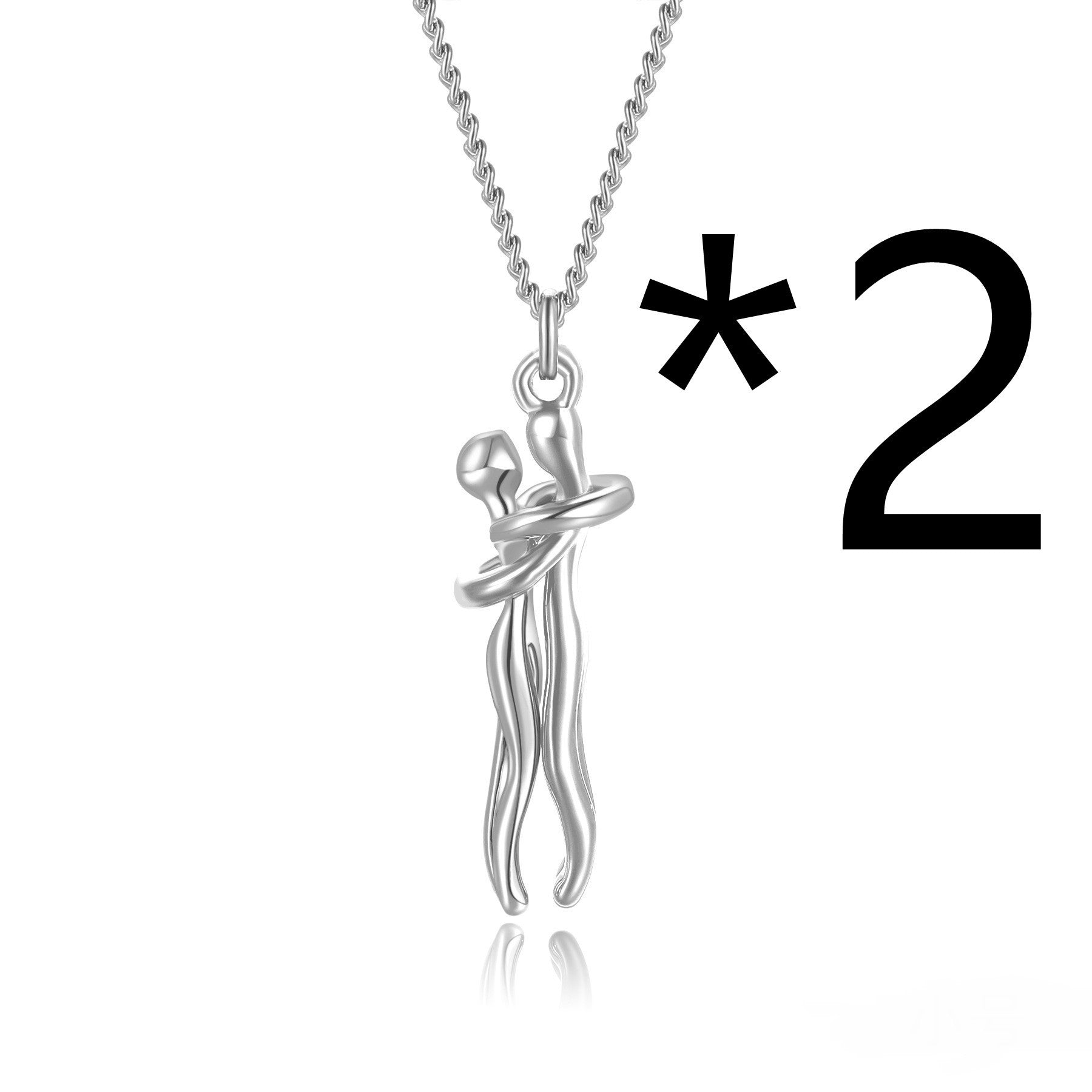 Hot Sale Affectionate Hug Necklace Couples Anniversary Valentine's Day  Gift Fashion Punk Street Style Pendant Necklace - 𝓢𝓱𝓸𝓹𝓵𝓮𝓬𝔂