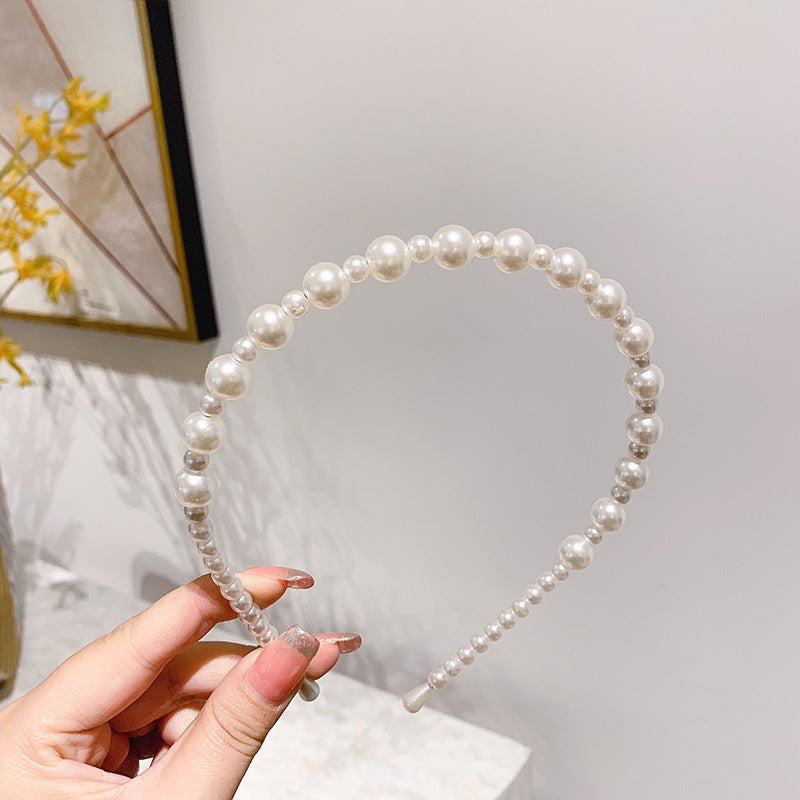 Sen Simple Pearl Thin Headband Hair Accessories Headband - 𝓢𝓱𝓸𝓹𝓵𝓮𝓬𝔂