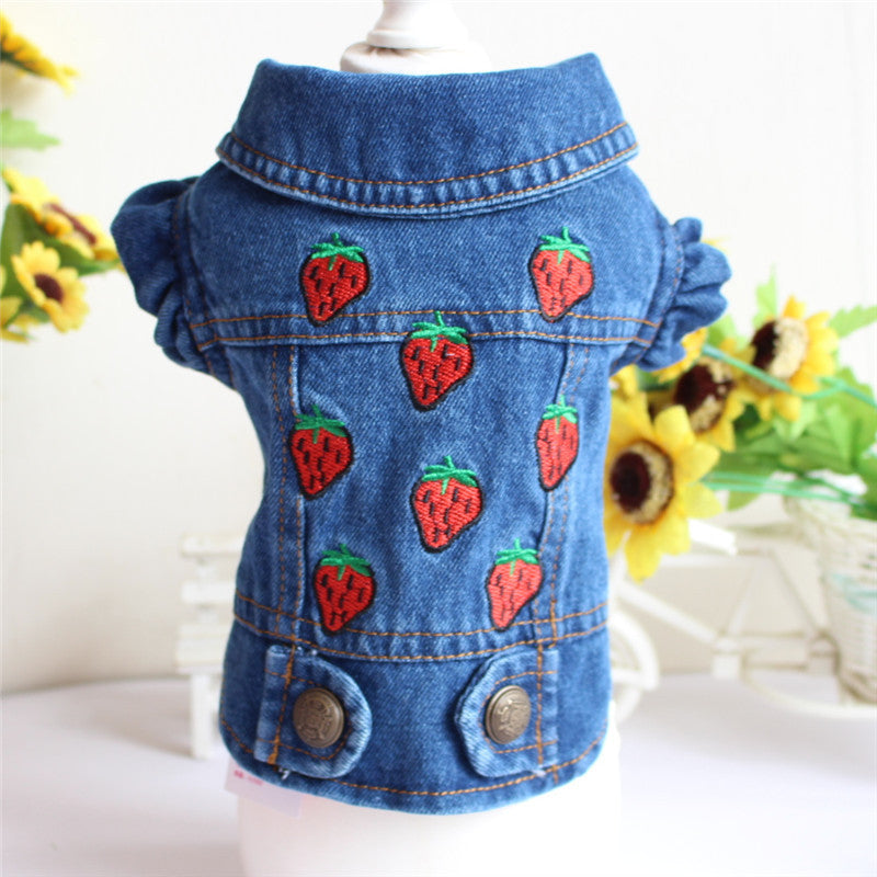 Designer Dog Clothes Small Dog Denim Jacket Coat Cat Costume Puppy Jeans Vest Spring Clothing - 𝓢𝓱𝓸𝓹𝓵𝓮𝓬𝔂