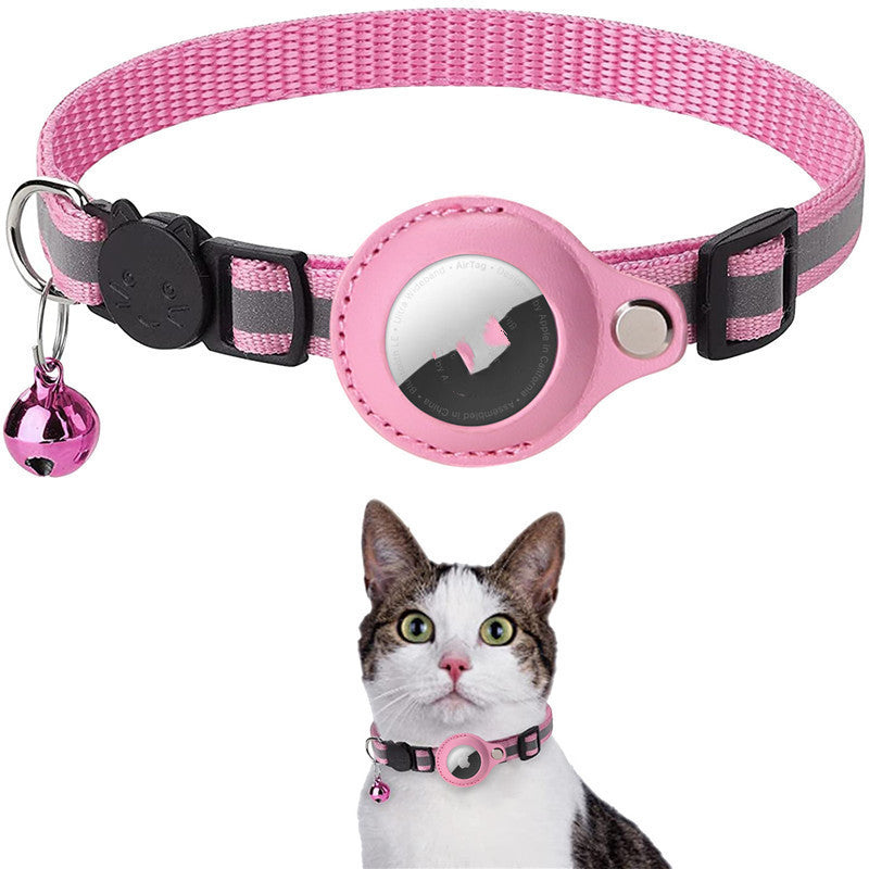 Reflective Collar Waterproof Holder Case For Airtag Air Tag Airtags Protective Cover Cat Dog Kitten Puppy Nylon Collar - 𝓢𝓱𝓸𝓹𝓵𝓮𝓬𝔂